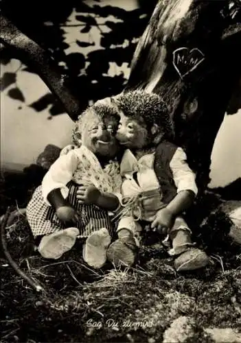 Ak Mecki der Igel, Sag Du zu mir, Liebeschnitzerei