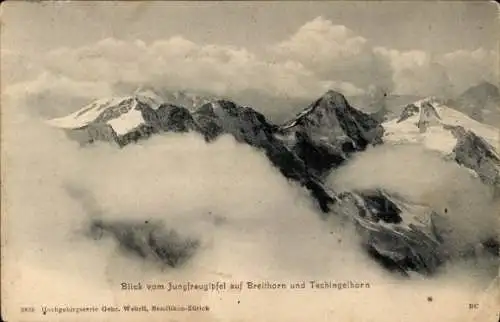 Ak Kanton Bern, Jungfraugipfel, Breithorn, Tschingelhorn