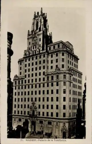 Ak Madrid Spanien, Palacio de la Telefonica
