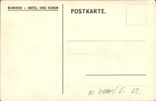 Ak München, Hotel Drei Raben