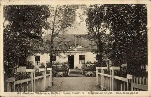 Ak Berlin Kreuzberg, Alt-Berliner Wirtshaus, Kaffee Heyne, Hasenheide 40-44