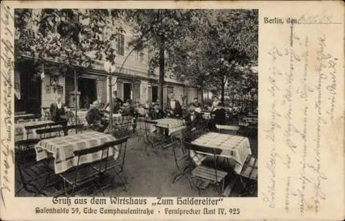 Ak Berlin Kreuzberg, Wirtshaus Zum Haidereiter, Hasenheide 59