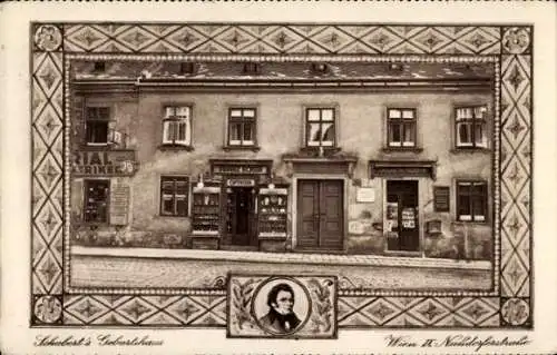 Ak Wien 9. Alsergrund Österreich, Österr. Komponist Franz Schubert, Geburtshaus, Nußdorferstraße
