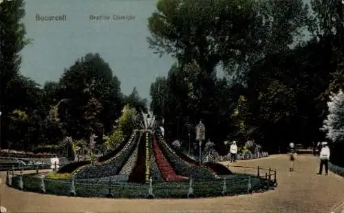 Ak București Bukarest Rumänien, Partie im Cișmigiu-Park