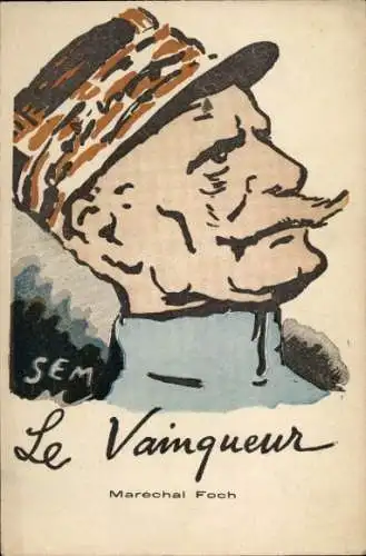 Künstler Ak Der Gewinner, Marschall Ferdinand Foch
