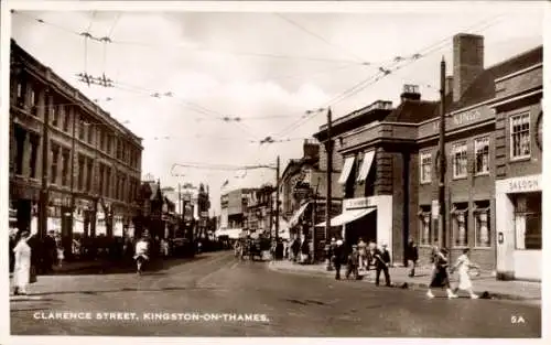 Ak Kingston upon Thames London England, Clarence Street