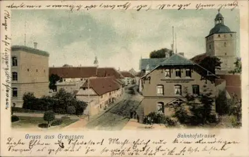 Ak Greußen in Thüringen, Bahnhofstraße