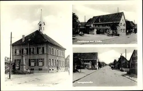 Ak Orschwihr Orschweier Elsass Haut Rhin, Gasthaus zur Linde, Hauptstraße