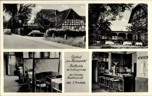 Ak Stellichte Walsrode Lüneburger Heide, Gasthof zur Heideperle, Innenansichten, Terrasse