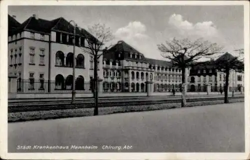 Ak Mannheim in Baden, Städtisches Krankenhaus, Chirurgische Abteilung