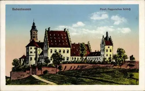 Ak Babenhausen in Schwaben, Fürstl. Fuggersches Schloss