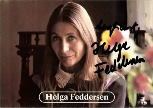 Ak Schauspielerin Helga Feddersen, Portrait, Autogramm