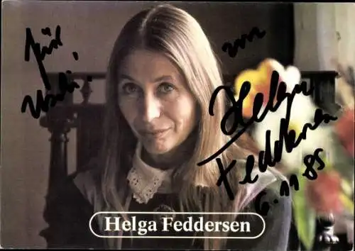 Ak Schauspielerin Helga Feddersen, Portrait, Autogramm