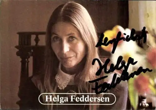 Ak Schauspielerin Helga Feddersen, Portrait, Autogramm