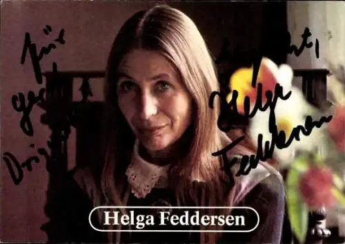 Ak Schauspielerin Helga Feddersen, Portrait, Autogramm