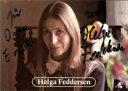 Ak Schauspielerin Helga Feddersen, Portrait, Autogramm