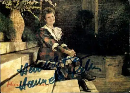 Ak Schauspielerin Hannelore Kalin, Portrait, Autogramm