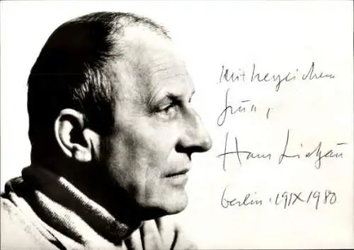 Ak Schauspieler Hans Lietrau, Portrait, Autogramm
