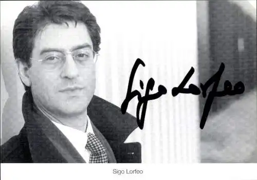 Ak Schauspieler Sigo Lorfeo, Portrait, Autogramm, ARD, Serie Lindenstraße