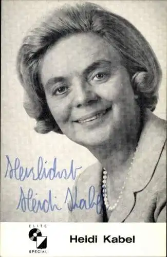 Ak Schauspielerin Heidi Kabel, Portrait, Autogramm