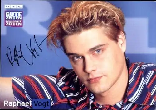 Ak Schauspieler Raphael Vogt, Portrait, Autogramm, TV Serie Gute Zeiten, Schlechte Zeiten
