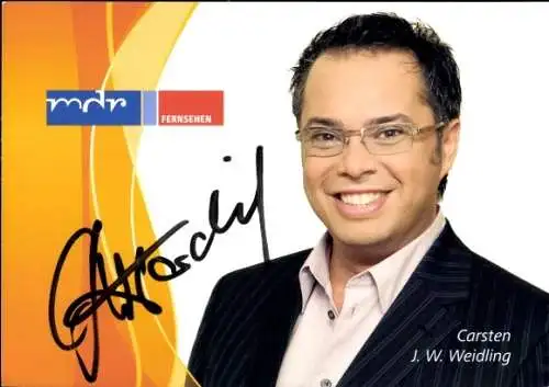 Ak Schauspieler Carsten Weidling, Portrait, Autogramm, MDR