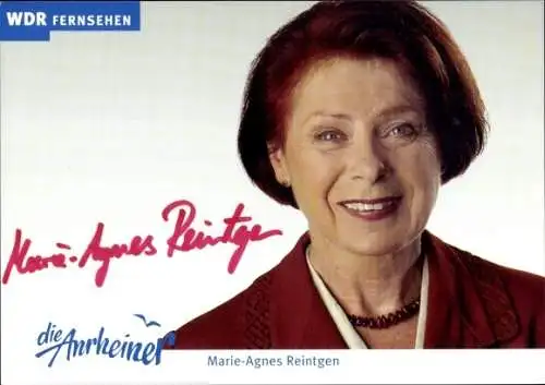 Ak Schauspielerin Marie-Agnes Reintgen, Portrait, Autogramm, die Anrheiner