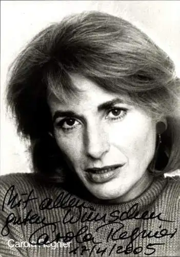 Ak Schauspieler Carola Regnier, Portrait, Autogramm