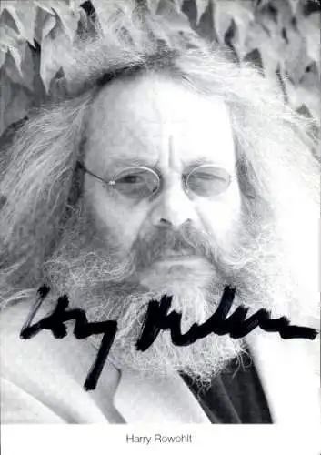 Ak Schauspieler Harry Rowohlt, Portrait, Autogramm, Lindenstraße