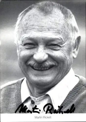 Ak Schauspieler Martin Rickelt, Portrait, Autogramm, Rolle Onkel Franz, Lindenstraße