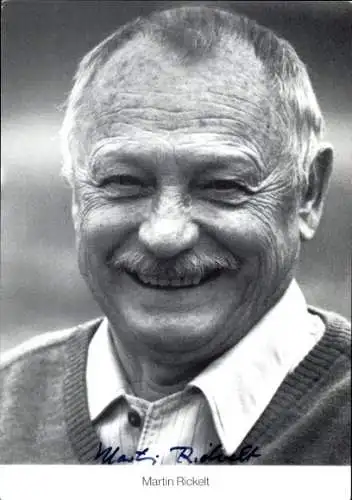 Ak Schauspieler Martin Rickelt, Portrait, Autogramm, Rolle Onkel Franz, Lindenstraße