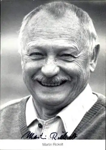 Ak Schauspieler Martin Rickelt, Portrait, Autogramm, Rolle Onkel Franz, Lindenstraße