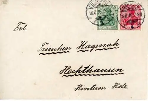 W 7 II a,a auf Brief