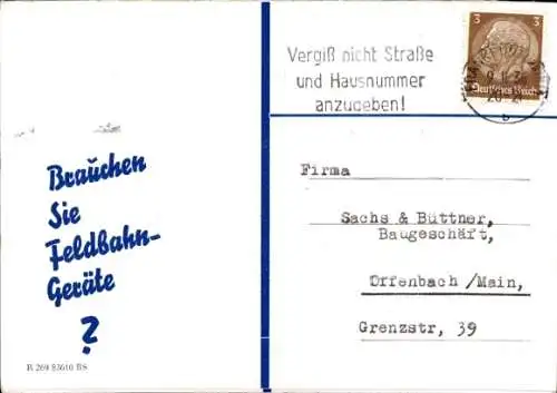 Klapp Ak Reklame, Brauchen Sie Feldbahn-Geräte