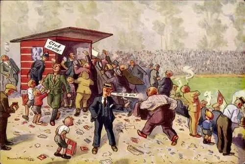 Künstler Ak Reklame, Club-Zigaretten, rauchende Männer