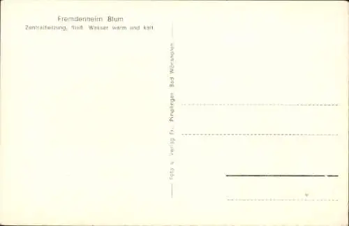 Ak Bad Wörishofen im Unterallgäu, Fremdenheim Blum