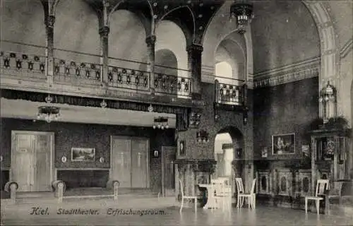 Ak Kiel in Schleswig Holstein, Stadttheater, Erfrischungsraum, Innenansicht