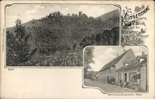 Ak Klingenthal im Vogtland Sachsen, Ottrotter Schlösser, Gasthaus zum Schwanen