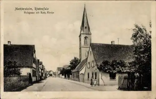 Ak Mechtersheim Römerberg in Rheinland Pfalz, Holzgasse, katholische Kirche