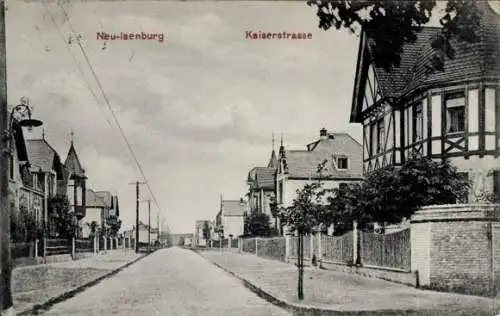 Ak Neu Isenburg im Kreis Offenbach Hessen, Blick in die Kaiserstraße