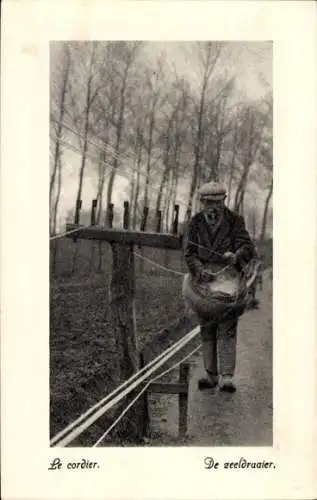 Ak Le cordier, Seilmacher, Reklame, Chocolat Martougin