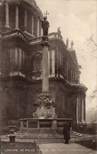 Ak London City England, St. Paul's Cross, St. Paul's Churchyard