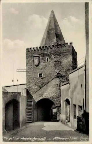 Ak Bystrzyca Kłodzka Habelschwerdt Schlesien, Willmann-Turm