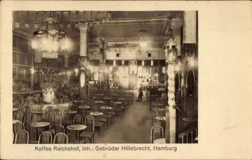 Ak Hamburg Mitte St. Georg, Kaffee Reichshof, Innenansicht