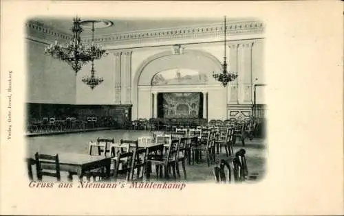 Ak Hamburg Nord Winterhude, Niemanns Mühlenkamp, Saal