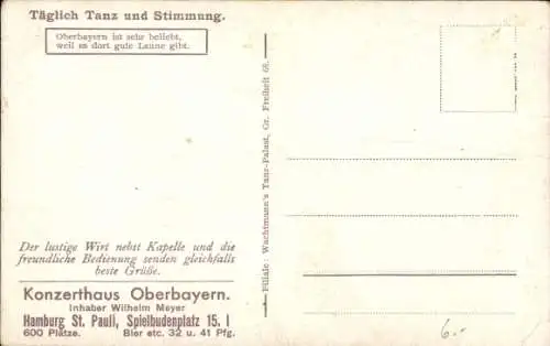 Künstler Ak Hamburg Mitte St. Pauli, Konzerthaus Oberbayern