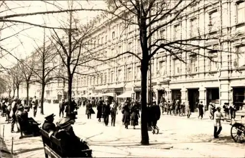 Foto Ak Hamburg ?, Straßenpartie