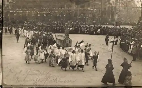 Foto Ak Hamburg, 16. Deutsches Bundesschießen 1909, Festumzug