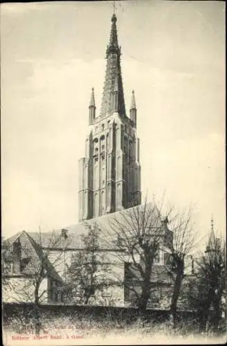Ak Brügge Brügge Flandern Westflandern, Kirche Notre Dame, Kirchturm