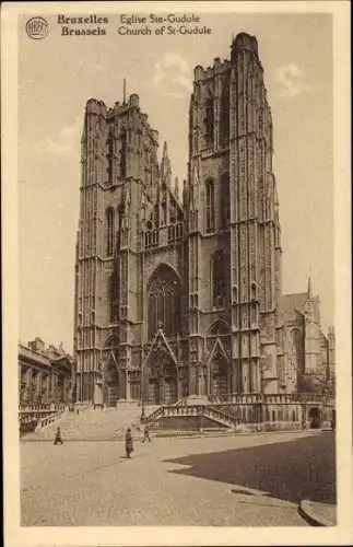 Ak Brüssel Brüssel, Saint-Gudule-Kirche